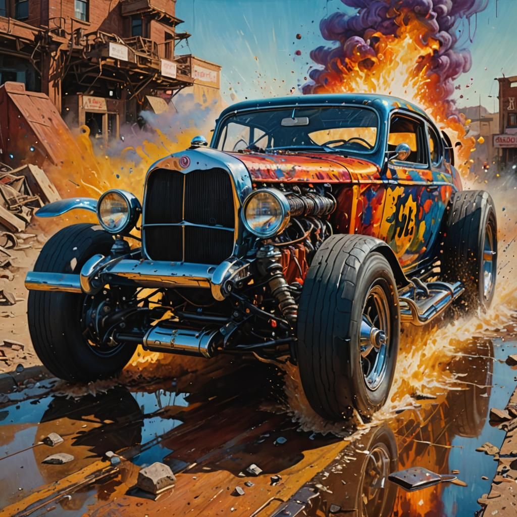 Hyperrealistic Death Machine Car Concept Art