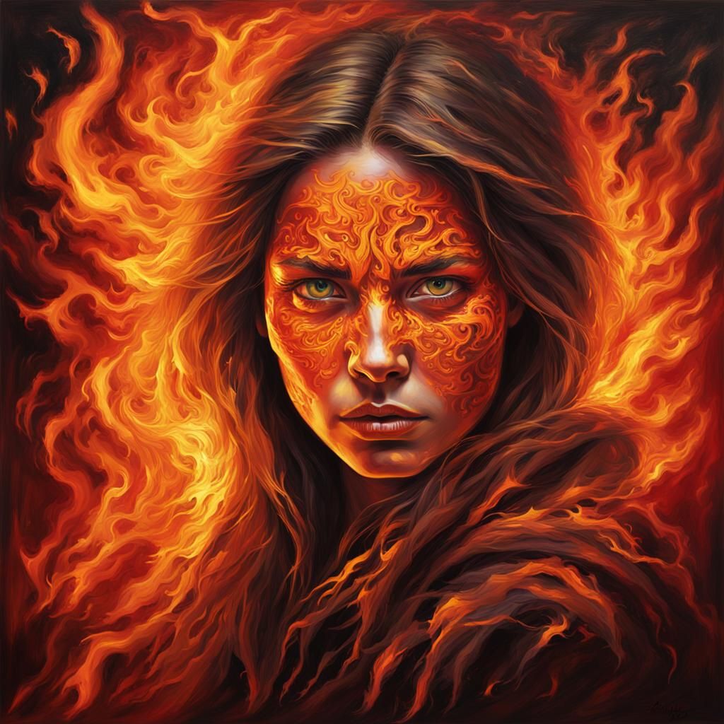 'Fire Portrait' capture the intensity and emotion of the portrait using the mesmerizing medium of fire
