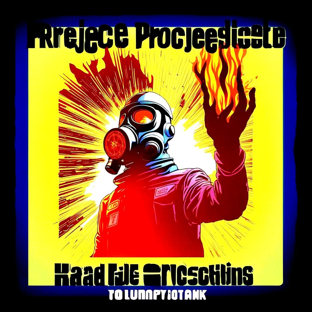 Psychedelic Gas Mask Explosion with Fire