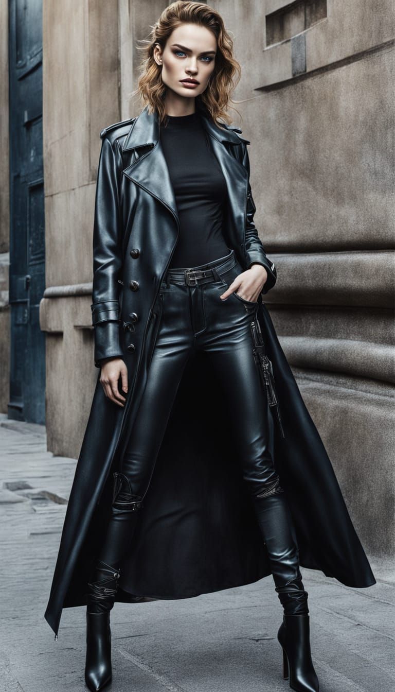 Lily James as Cyberpunk Rockstar in Ultrarealistic Portrait