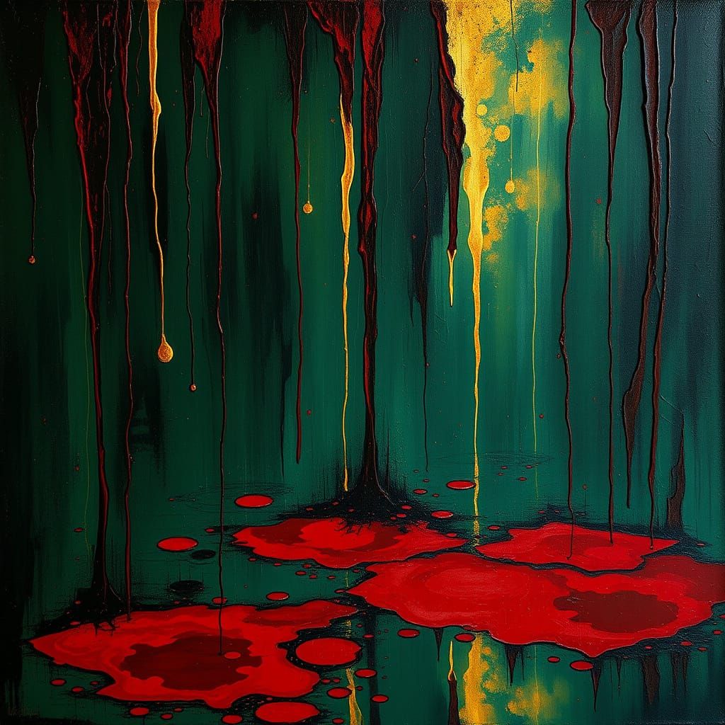 Abyss Sanguine Corrupt Brass in Post-Impressionist Style