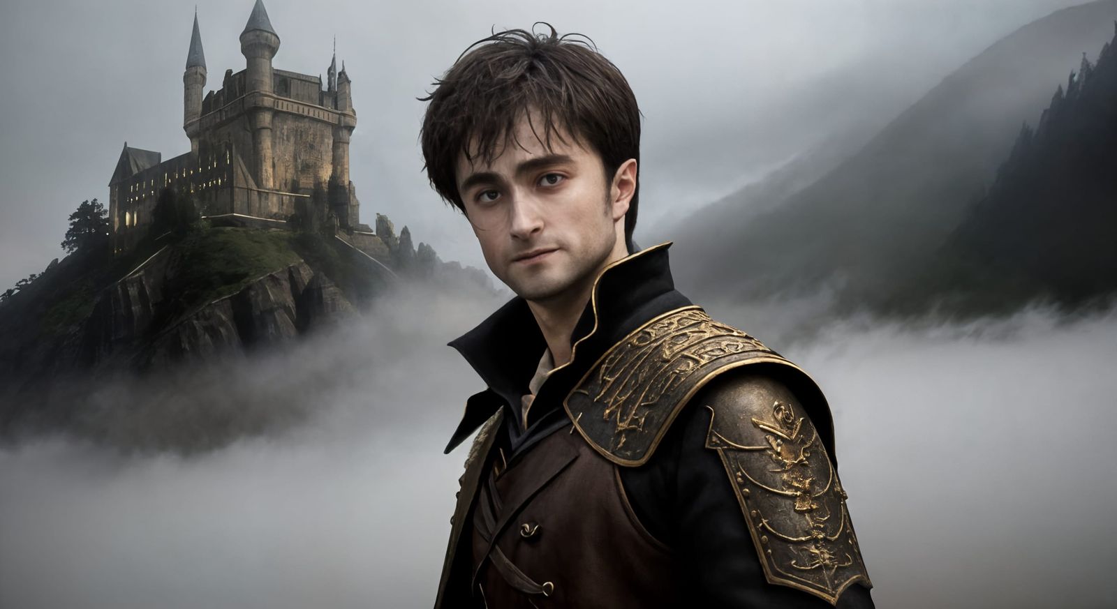 Photorealistic Merlin in Ancient English Landscape