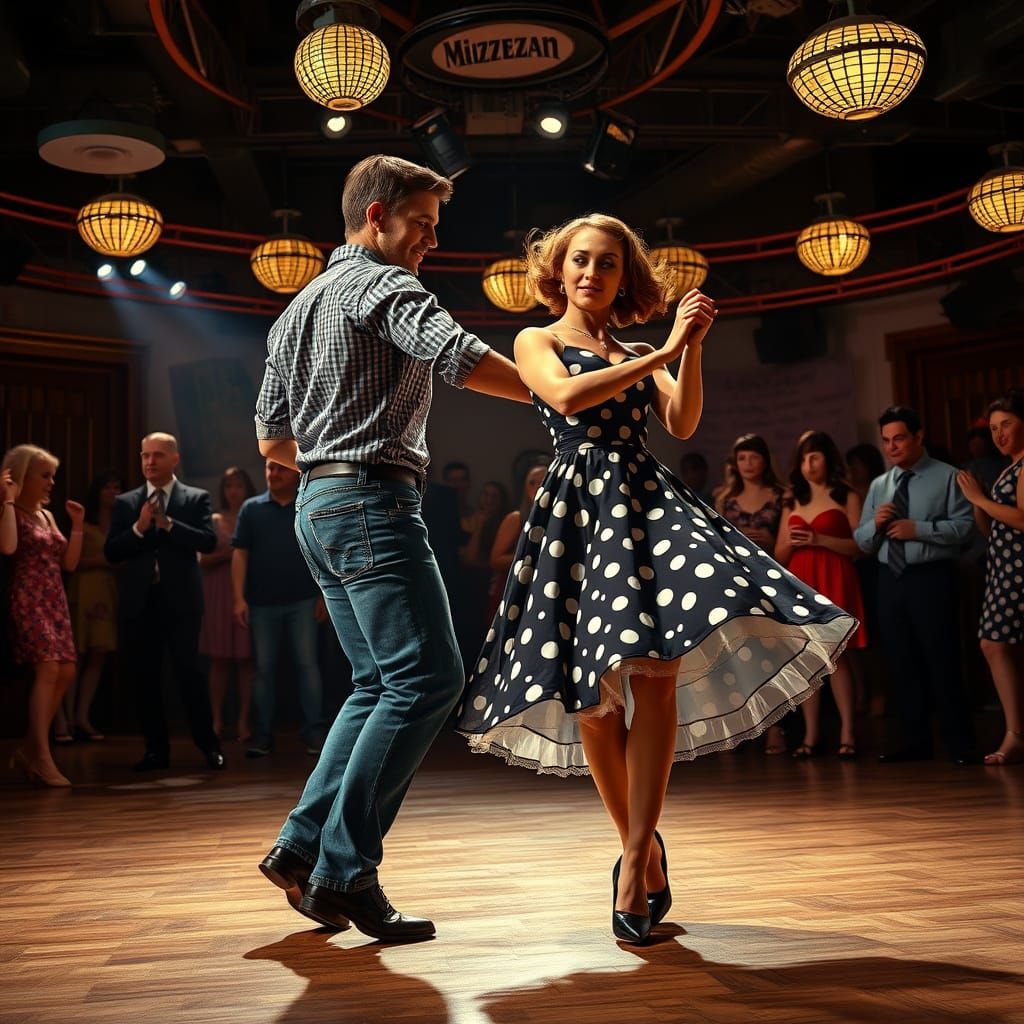 Rock and Roll Dancers in 50s Style, Fantasy Art