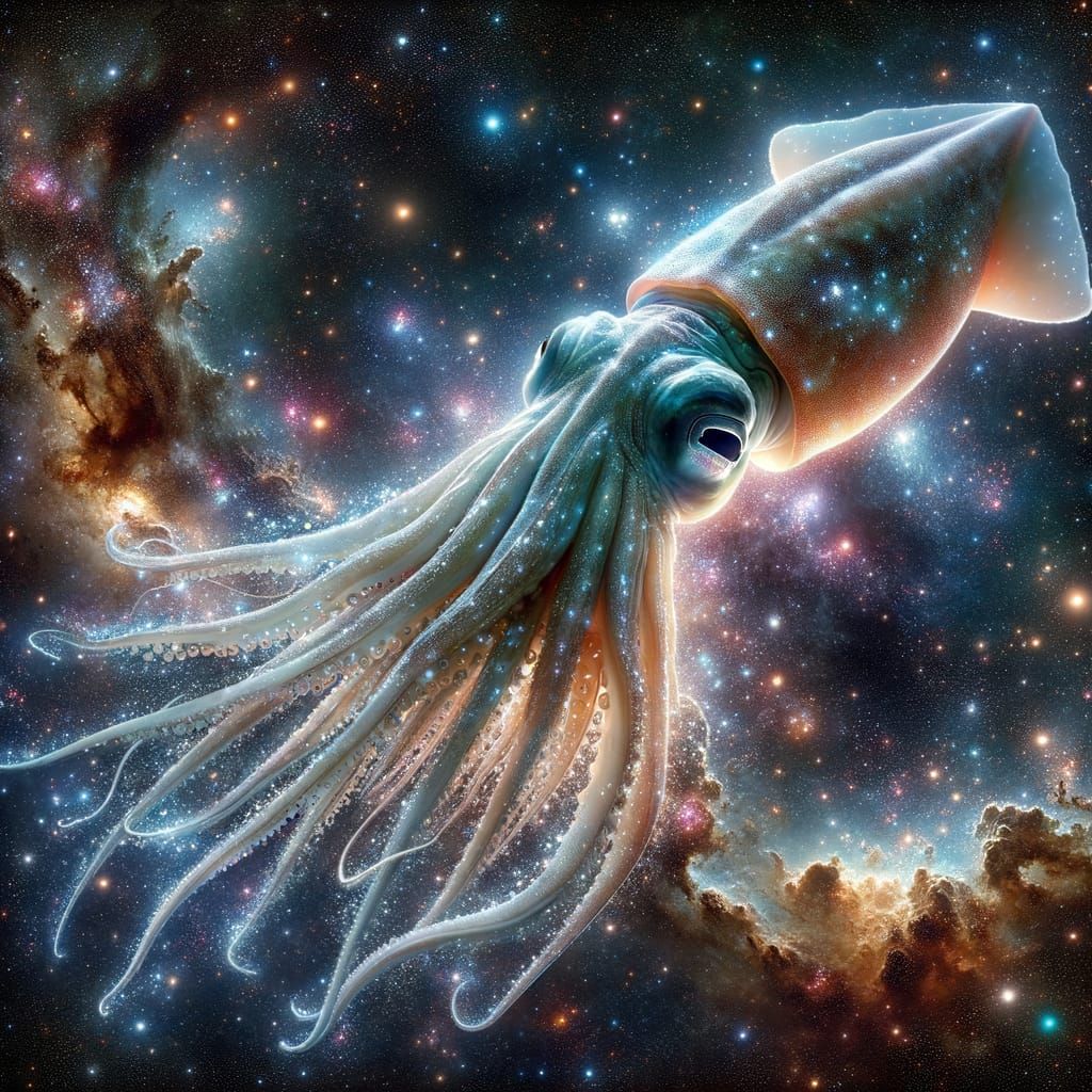 Cosmic Squid Drifting Through Deep Space