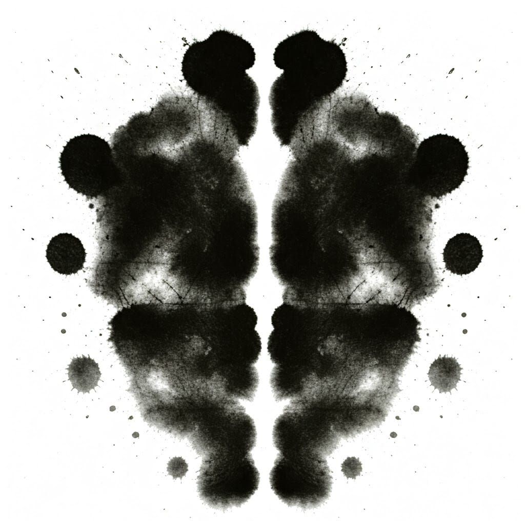 Abstract Ink Patterns Evoking the Subconscious in Charcoal