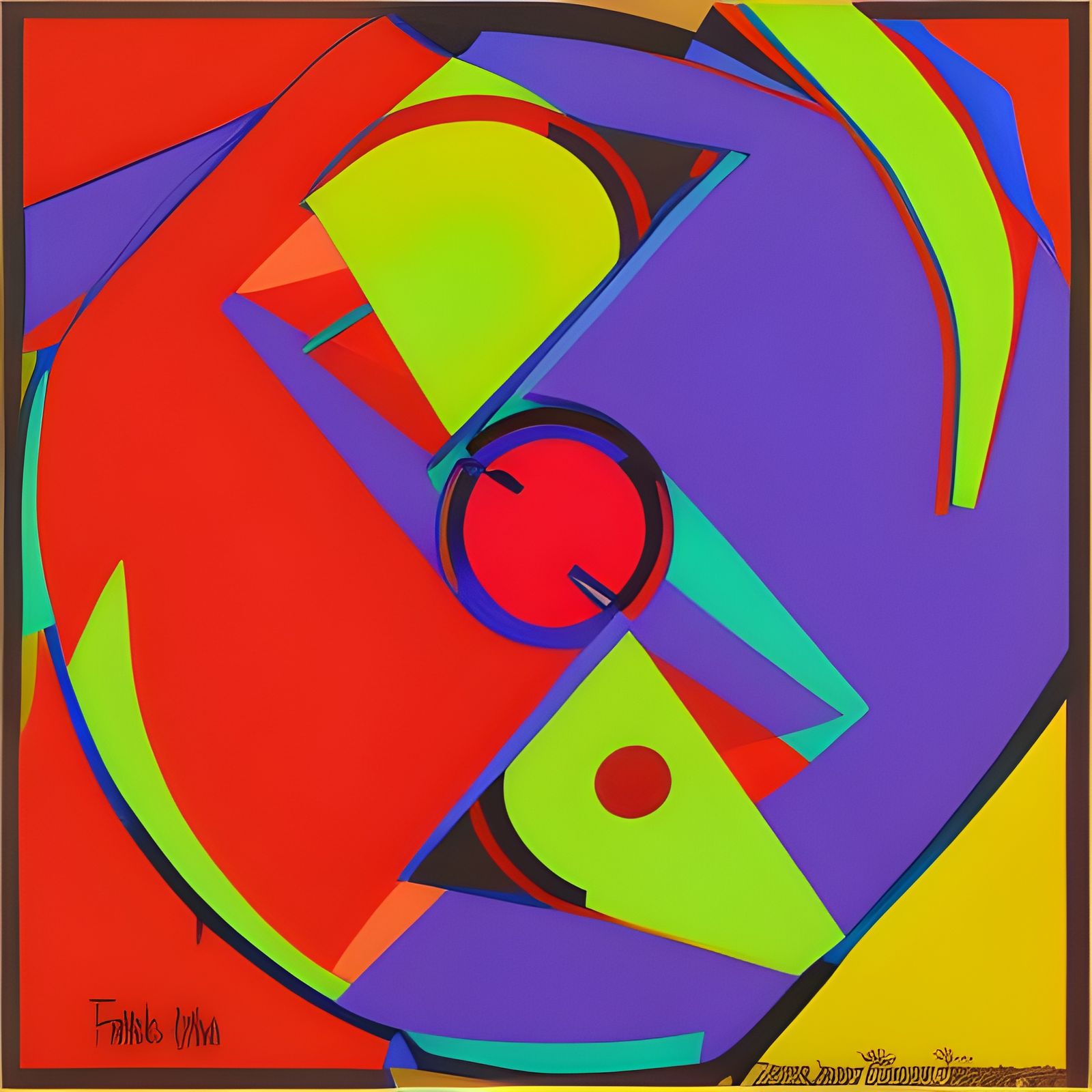 Abstract Painting of Phish's Music in Complementary Colors