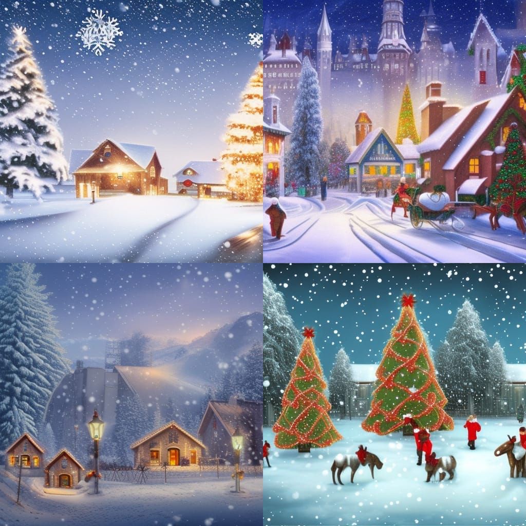 Christmas Nostalgia in Detailed Matte Painting