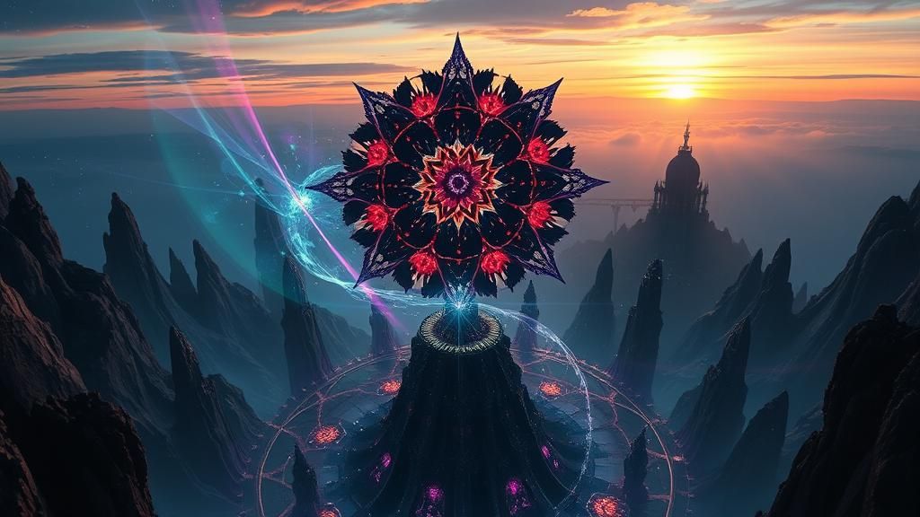 Gothic Star Cluster in Astrosphere: Digital Bio Art