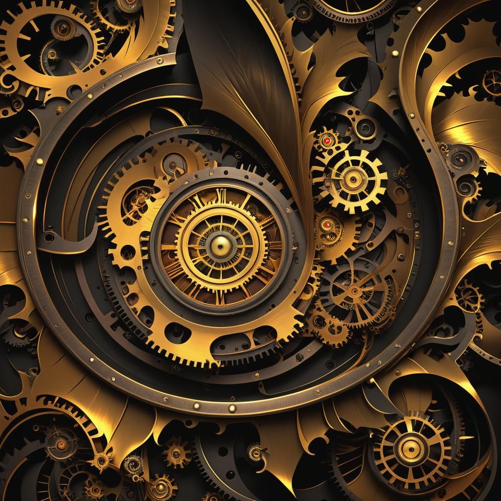 Intricate Fractal Steampunk Design