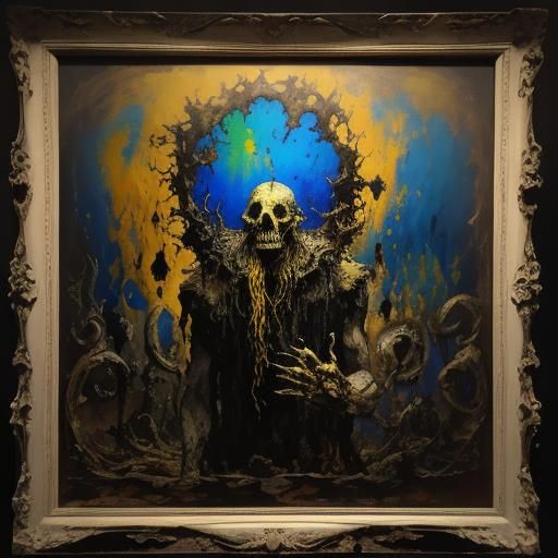 Ethereal Entity Consumes Art: Dutch Master Painting