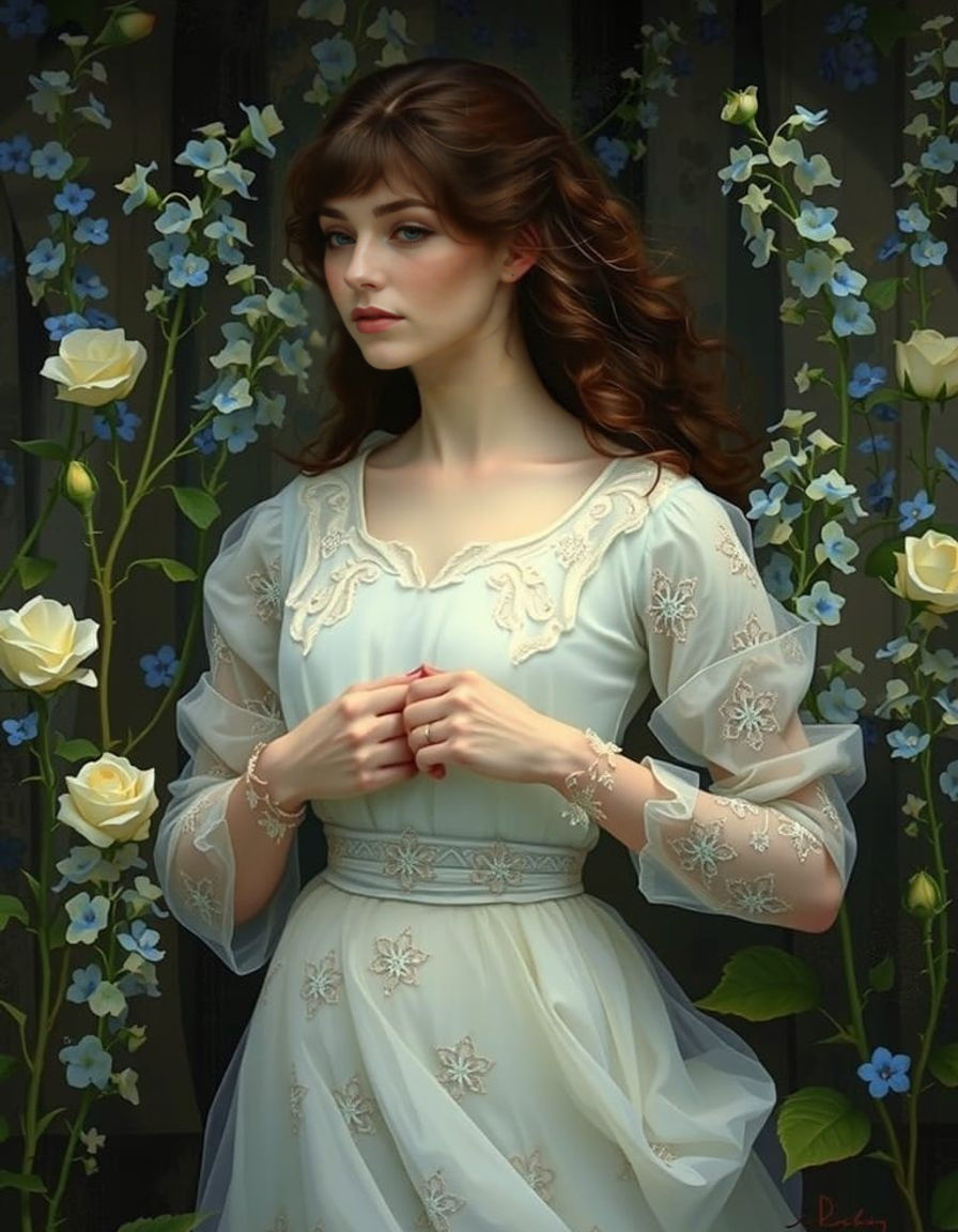 Ethereal Beauty in Floral Paradise