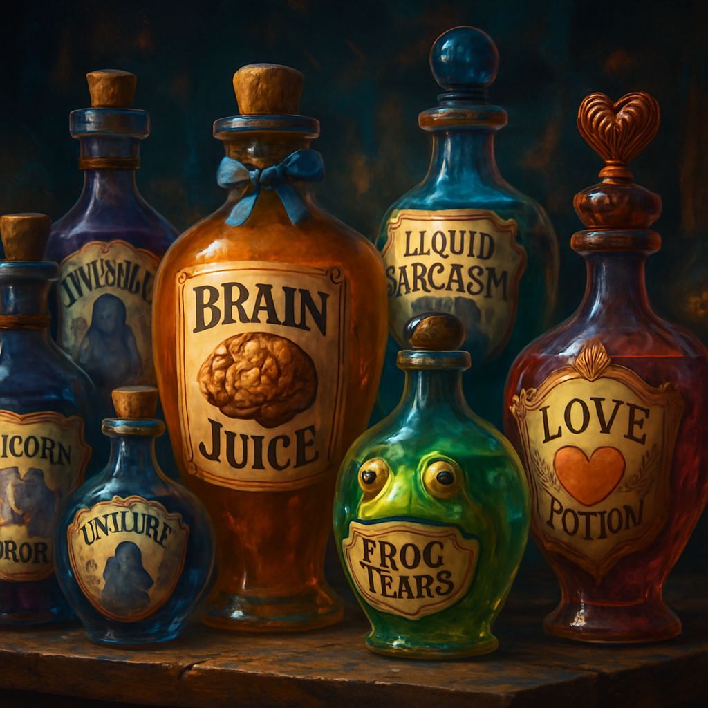 Enchanted Elixirs in Vibrant Fantasy Landscapes