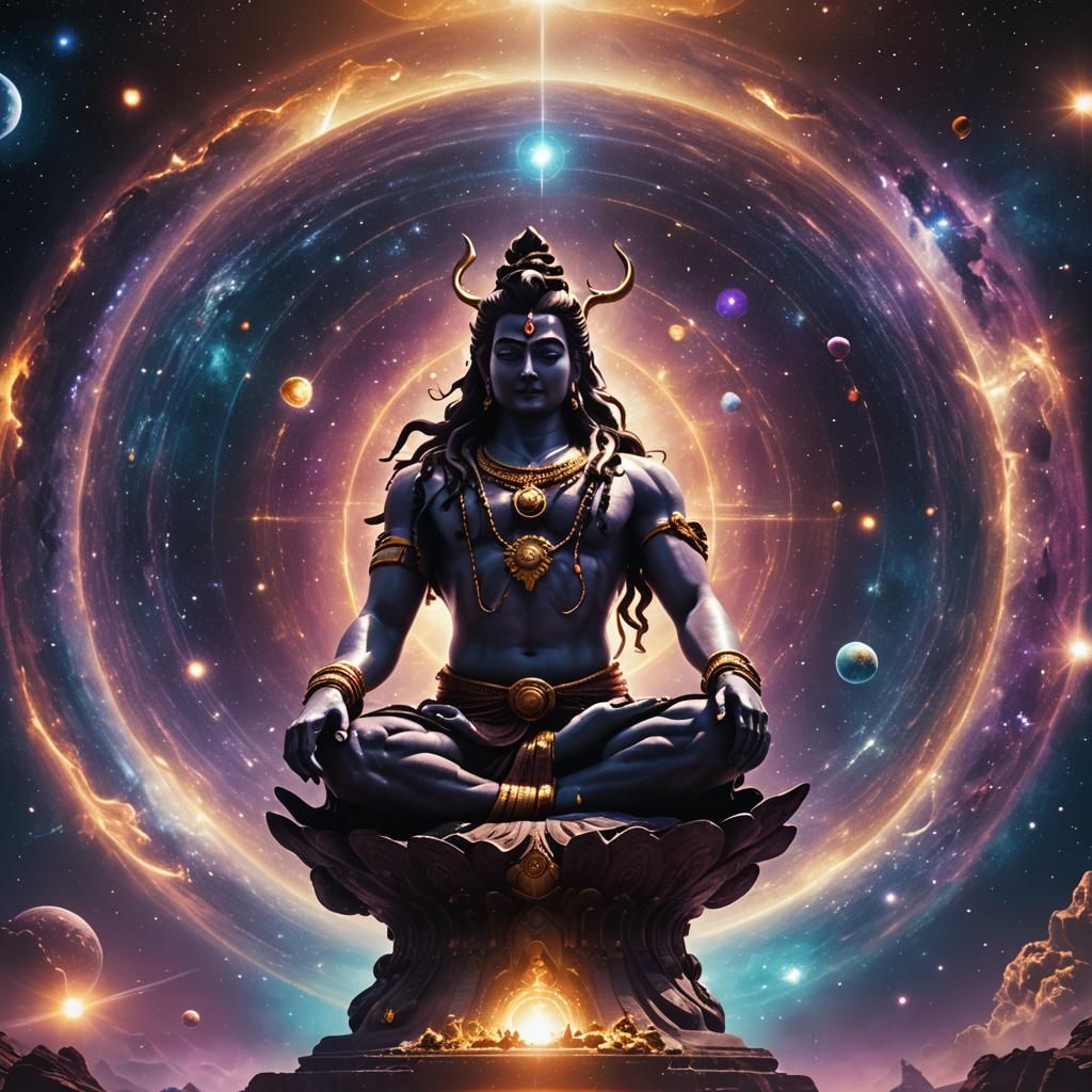 God Shiva Creating the Multiverse: Cinematic Still