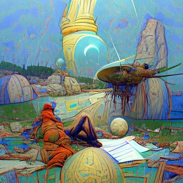 Cosmic Anomalies: Impressionistic Space Concept Art