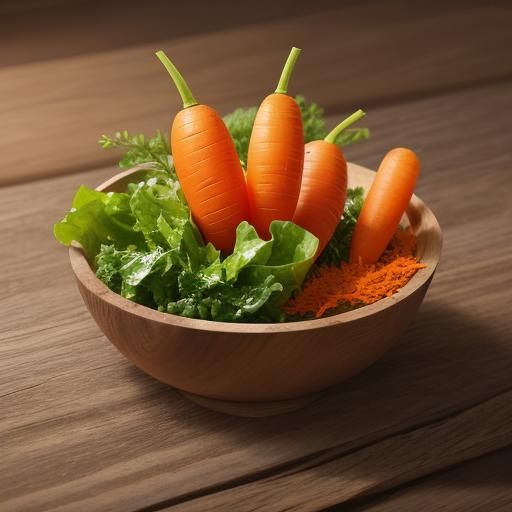 Vibrant Carrot Still Life in Photorealistic Style