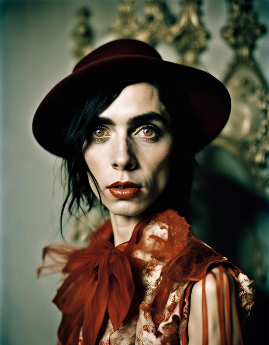 PJ Harvey Portrait in Surrealist Style