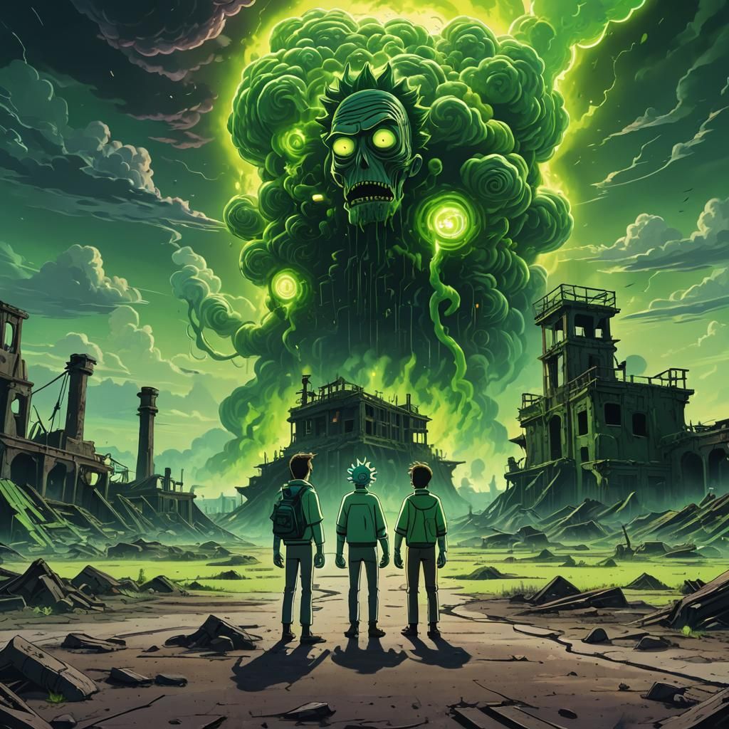 Apocalyptic Wasteland: A Dark Sci-Fi Surrealism