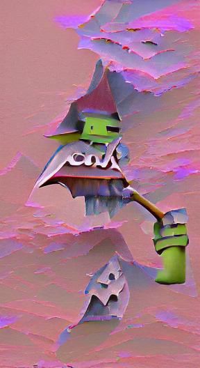 Goblin with Axe in Rainy Castle Scene