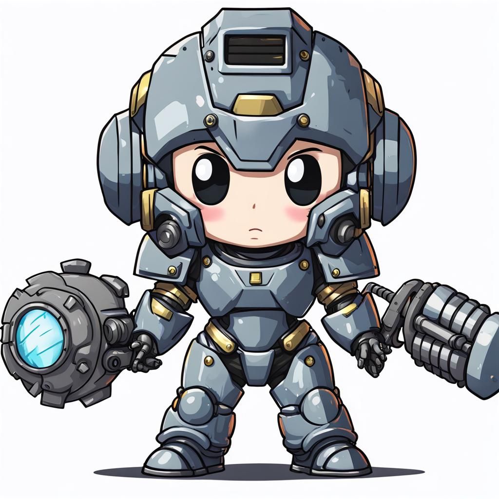 Chibi Anime Style Power Armor