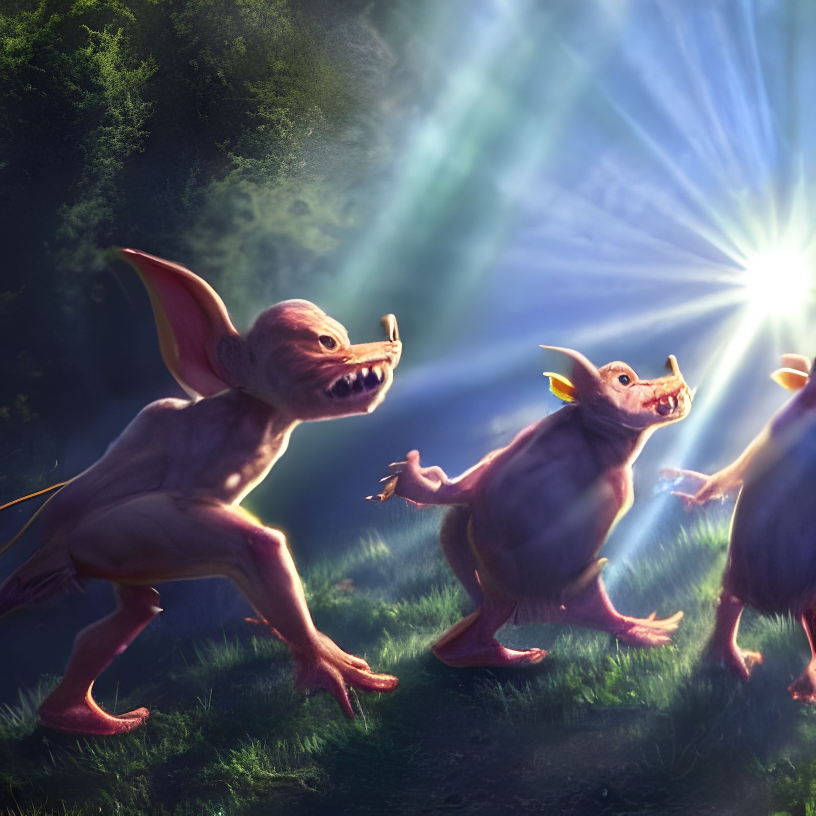 Goblins Bathed in Heavenly Sunshine