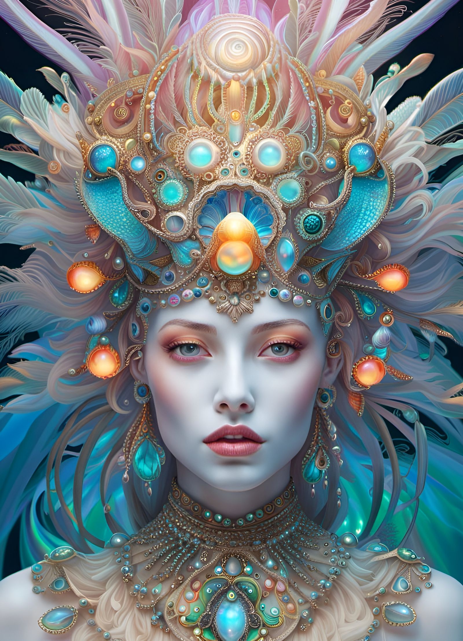 Iridescent Pearl Goddess of the Undersea