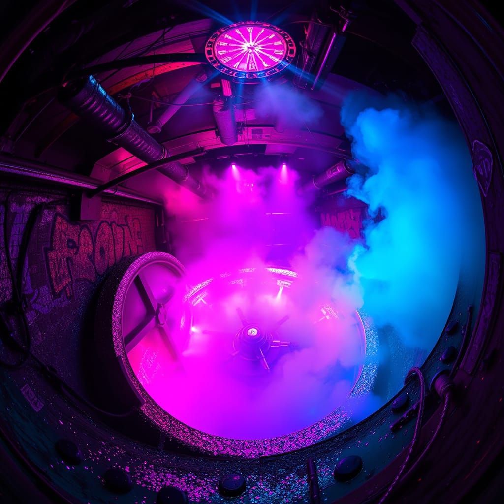Glamorous Underworld Vortex in Fisheye View