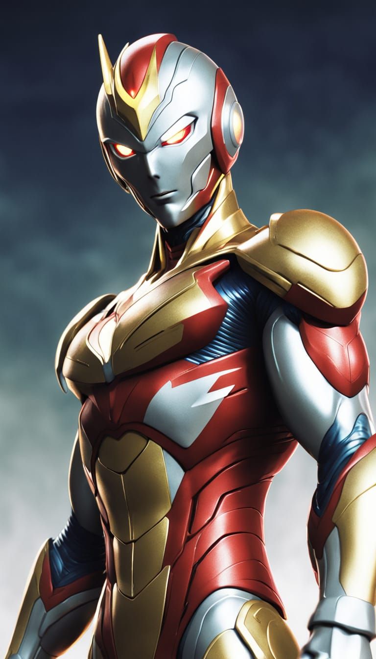 Vibrant Ultraman in Studio Trigger Style