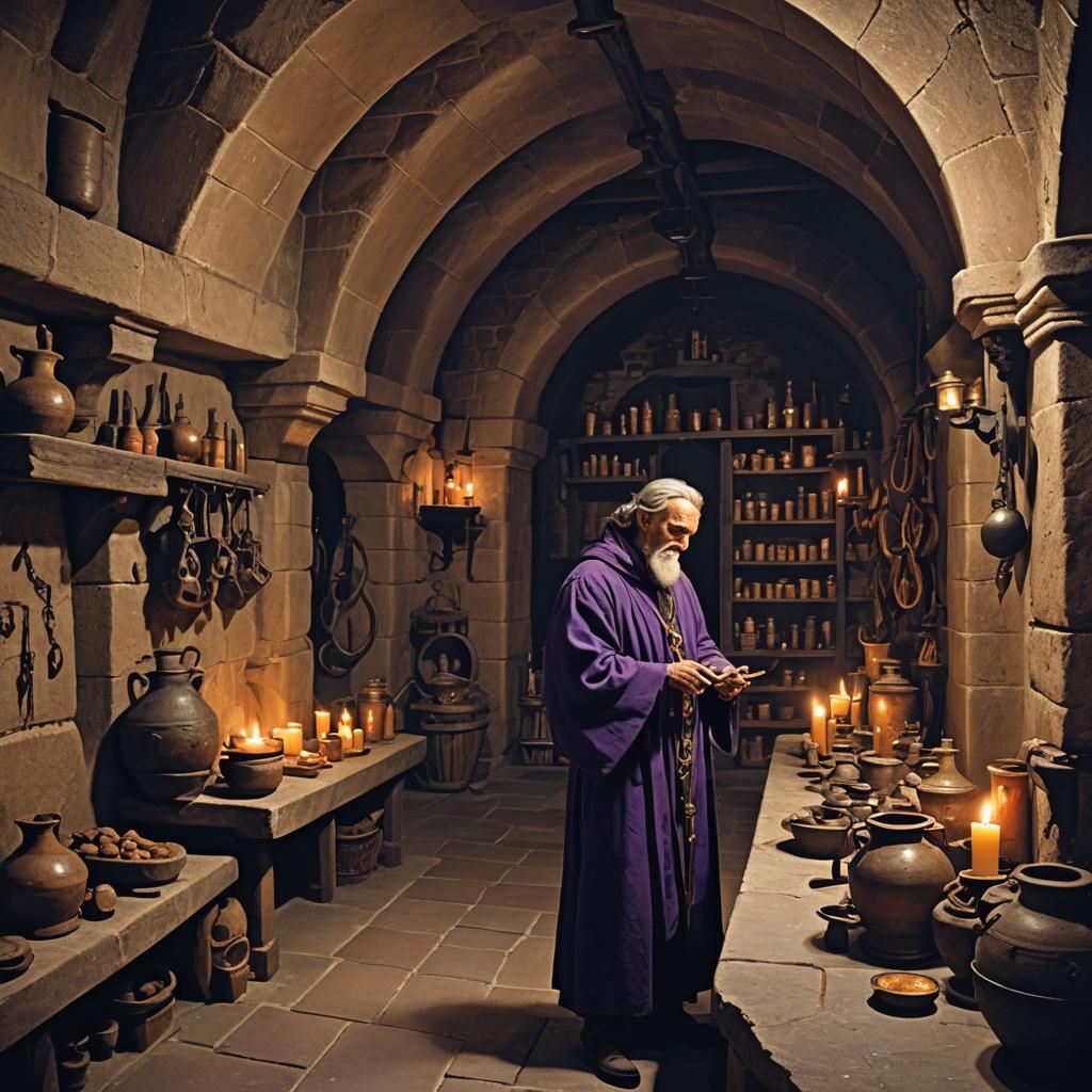 Alchemist's Stone Basement Laboratory in Detailed Matte Pain...