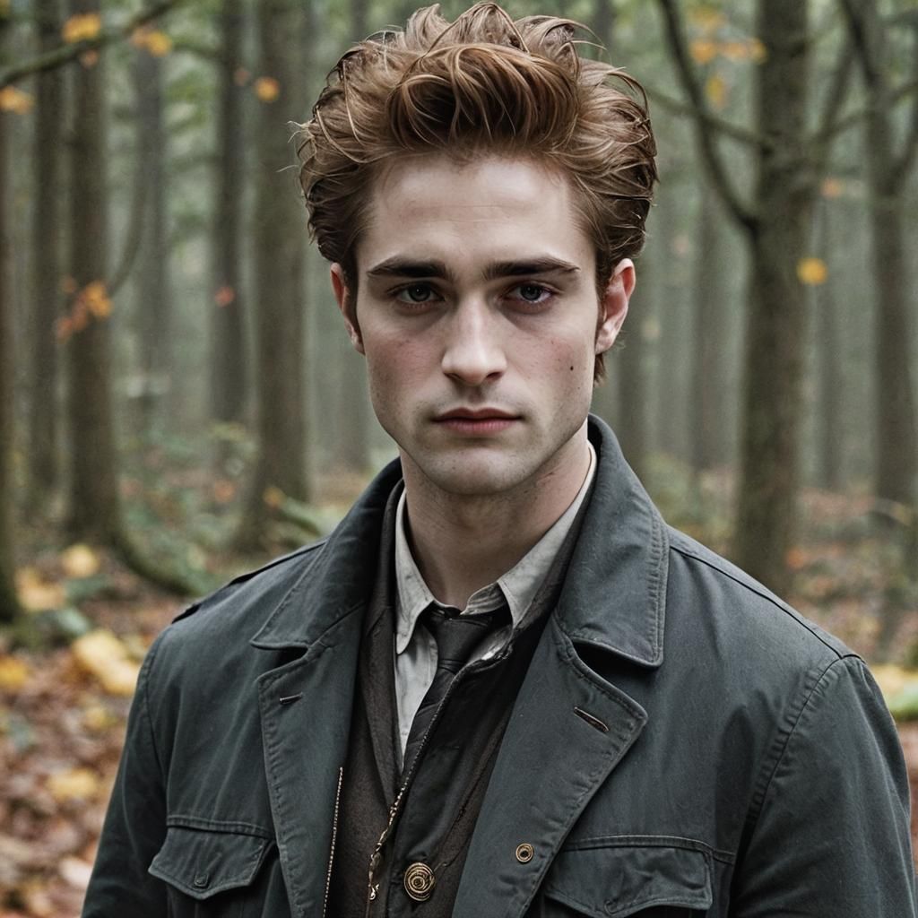 Bronze-Haired Man with Medals: Cinematic Film Still