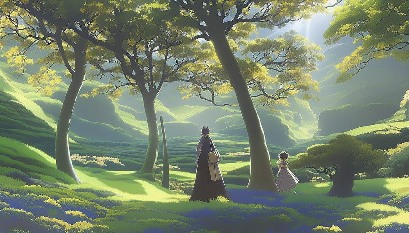 Anime Dreamscape in Ghibli Style