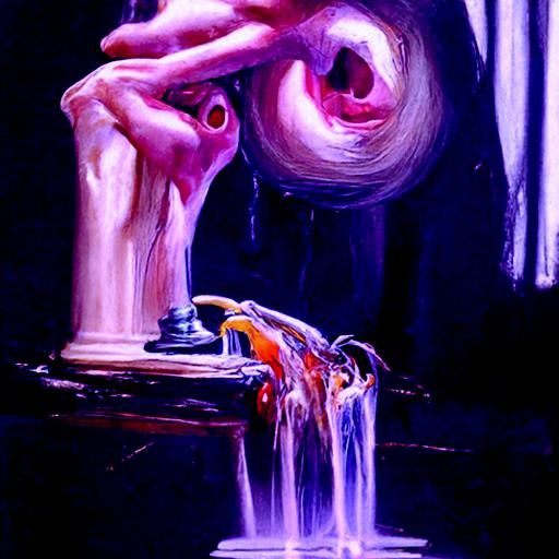 Visceral Oil Painting of Shock