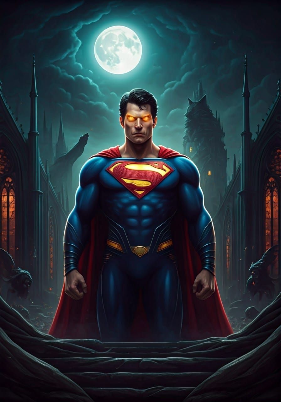 Werewolf Superhero in Dark Fantasy Style