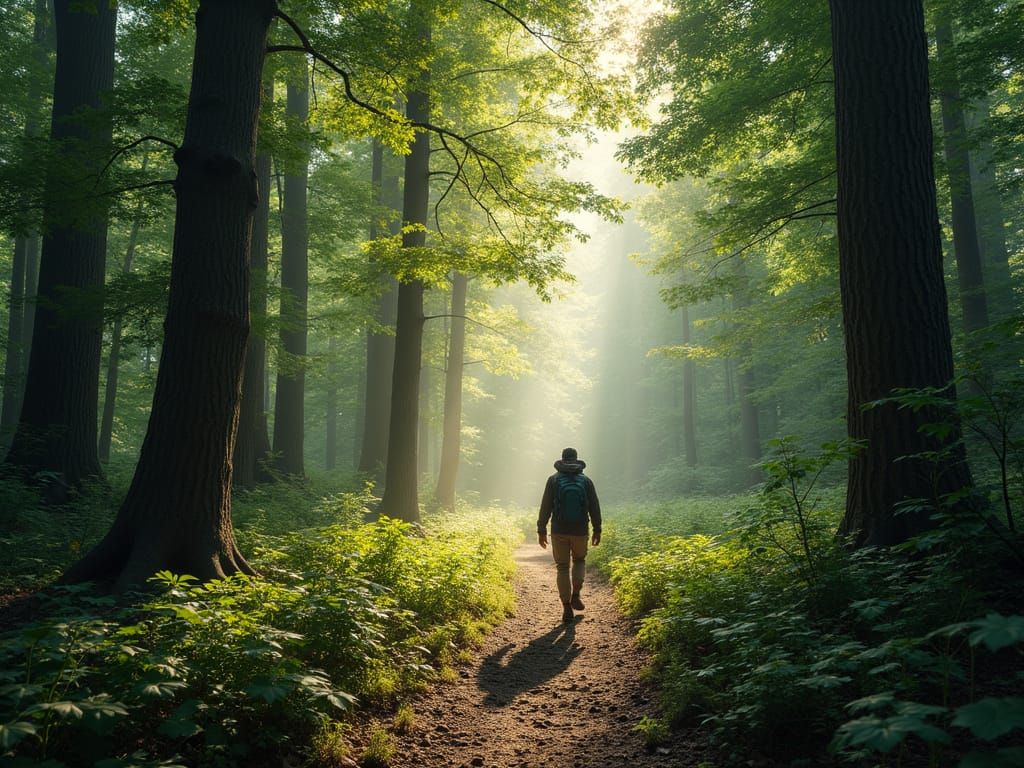 Peaceful Forest Landscape in Realistic Cinematic Style