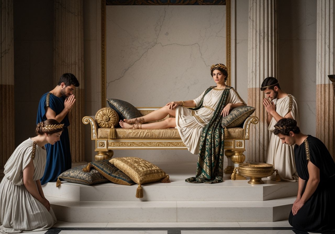 Empress Messalina on her Golden Chaise Lounge