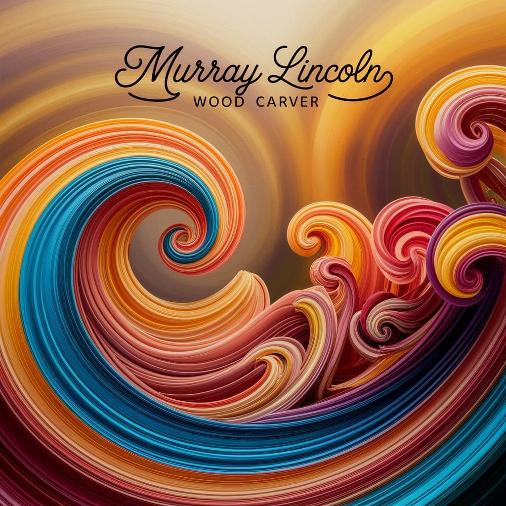 Vibrant Abstract Art in Swirling Colors with Elegant Script ...