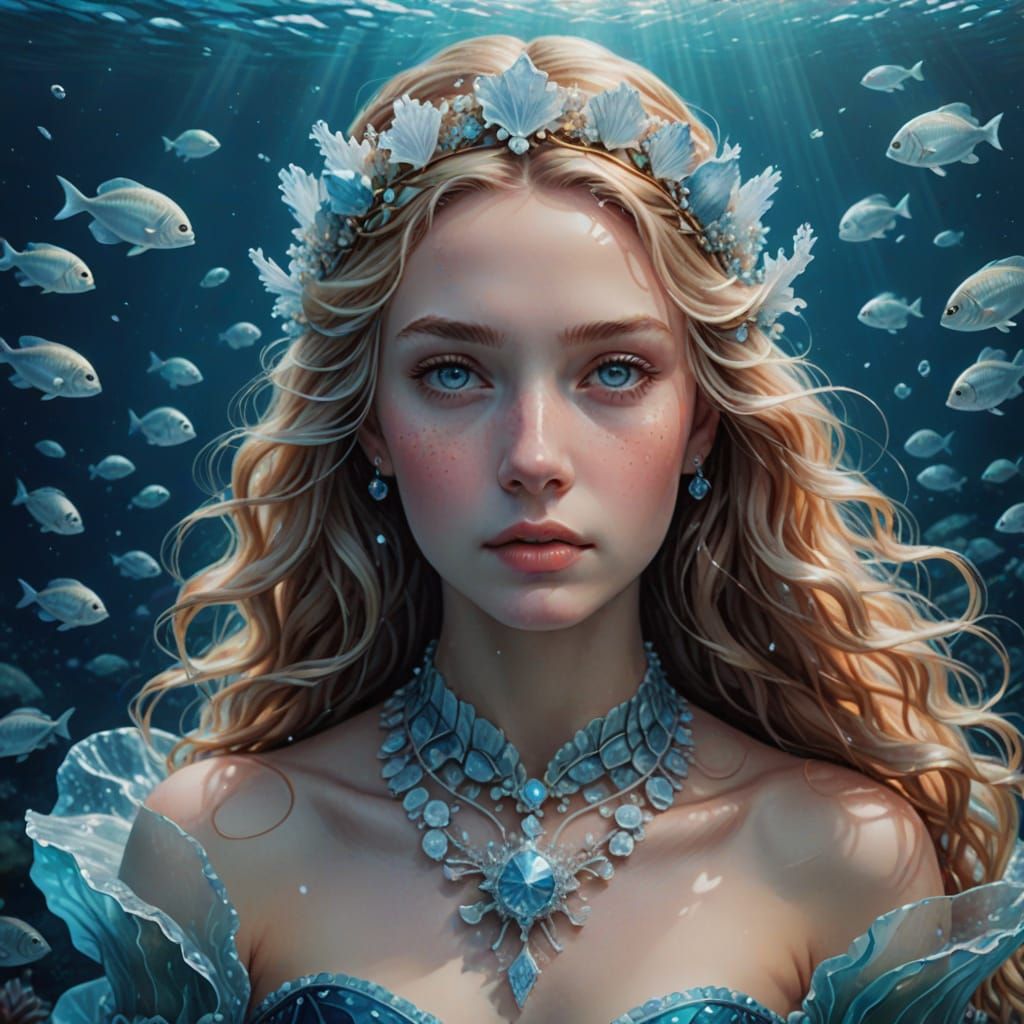 Nereid Goddess Maera with Sea Details