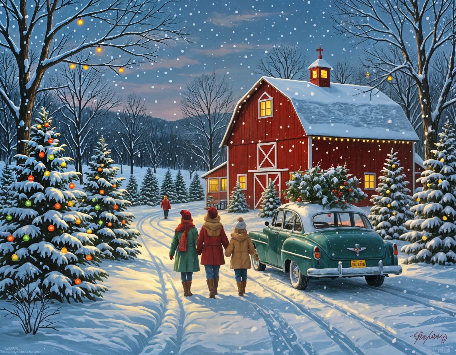 Nostalgic Christmas Tree Farm in Vermont