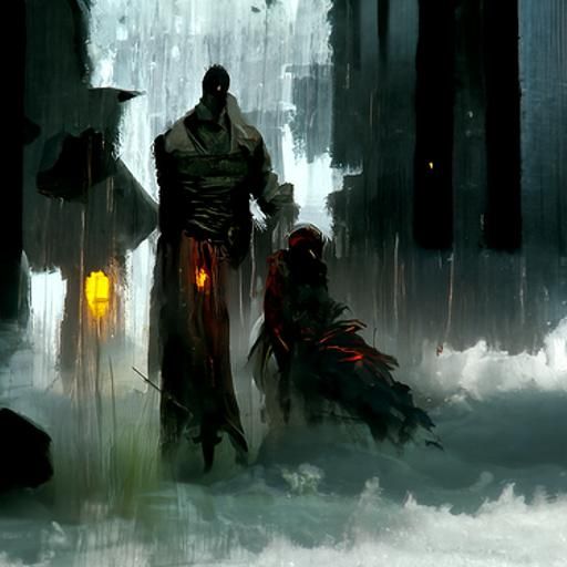 Sinister Thunderstorm with Lightning and Rain