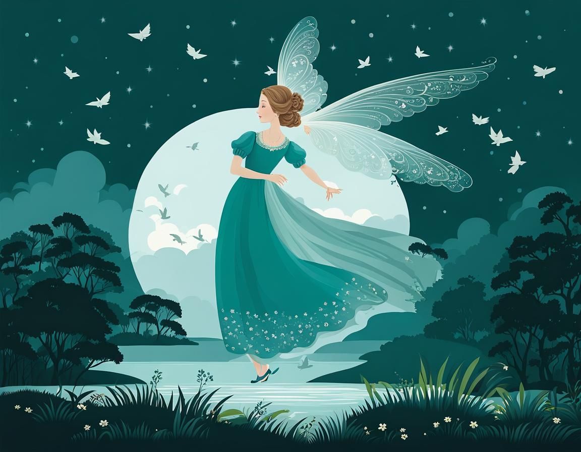 Ida Rentoul Outhwaite Style Fairy Tale Illustration