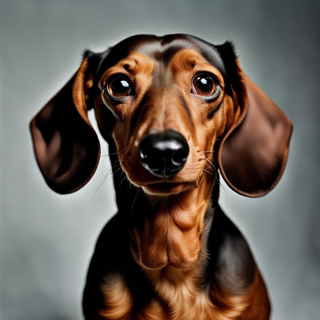 Dachshund Close-Up: Professional Color Portrait