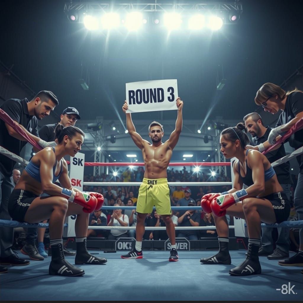 Fierce Women Boxers in Gritty Boxing Ring