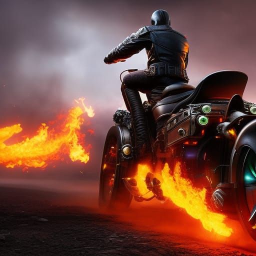 Ghost Rider: Detailed Matte Painting in Unreal Engine 5