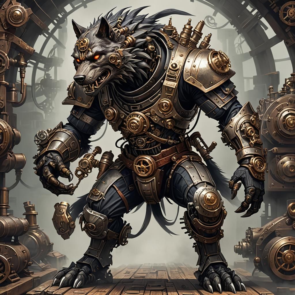 Steampunk Ninja Werewolf Fusion