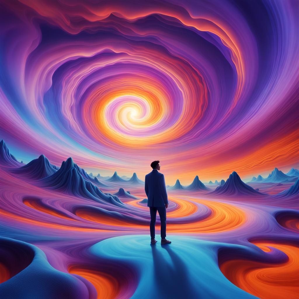 Surreal Dreamscape Vortex of Color