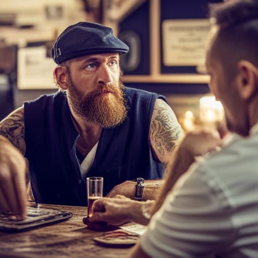 Fierce 19th Century Sailor in Tavern