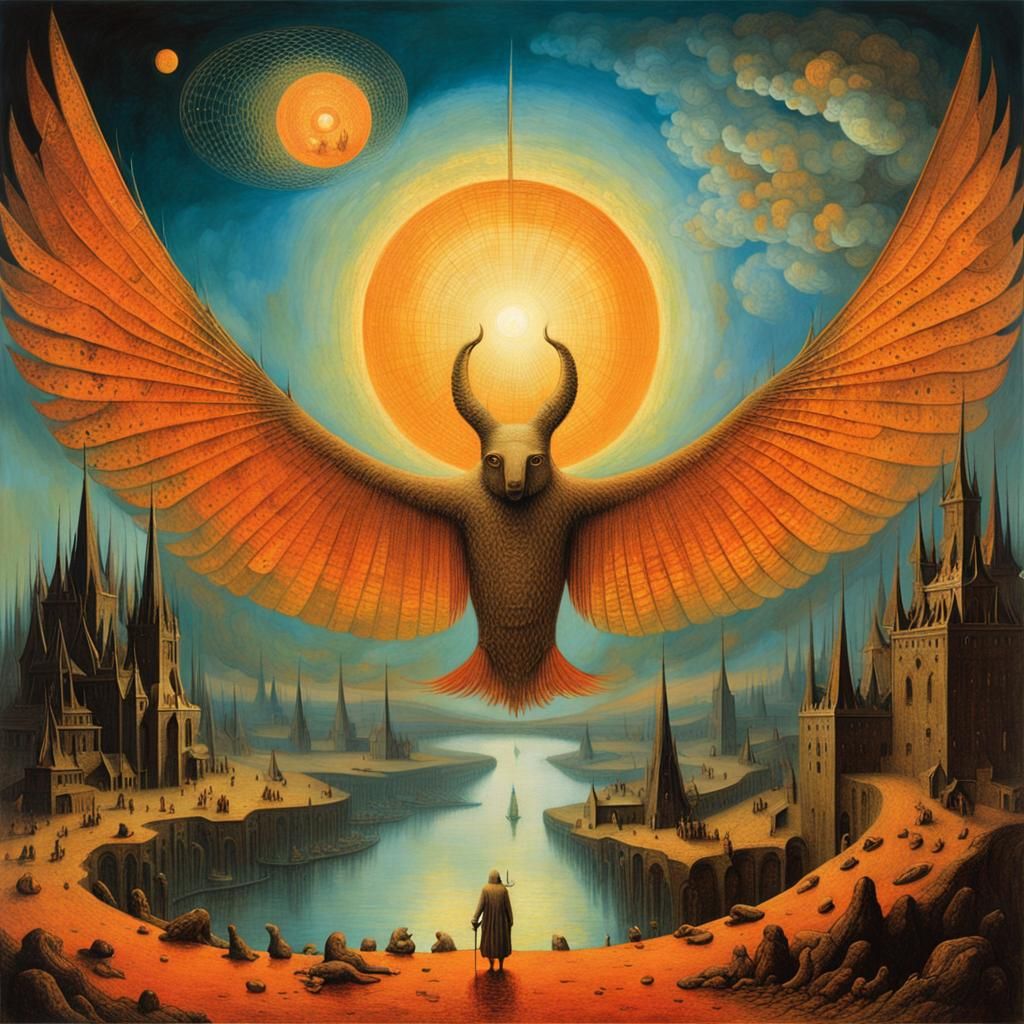 Ethereal Beings Ascend into Shimmering Light