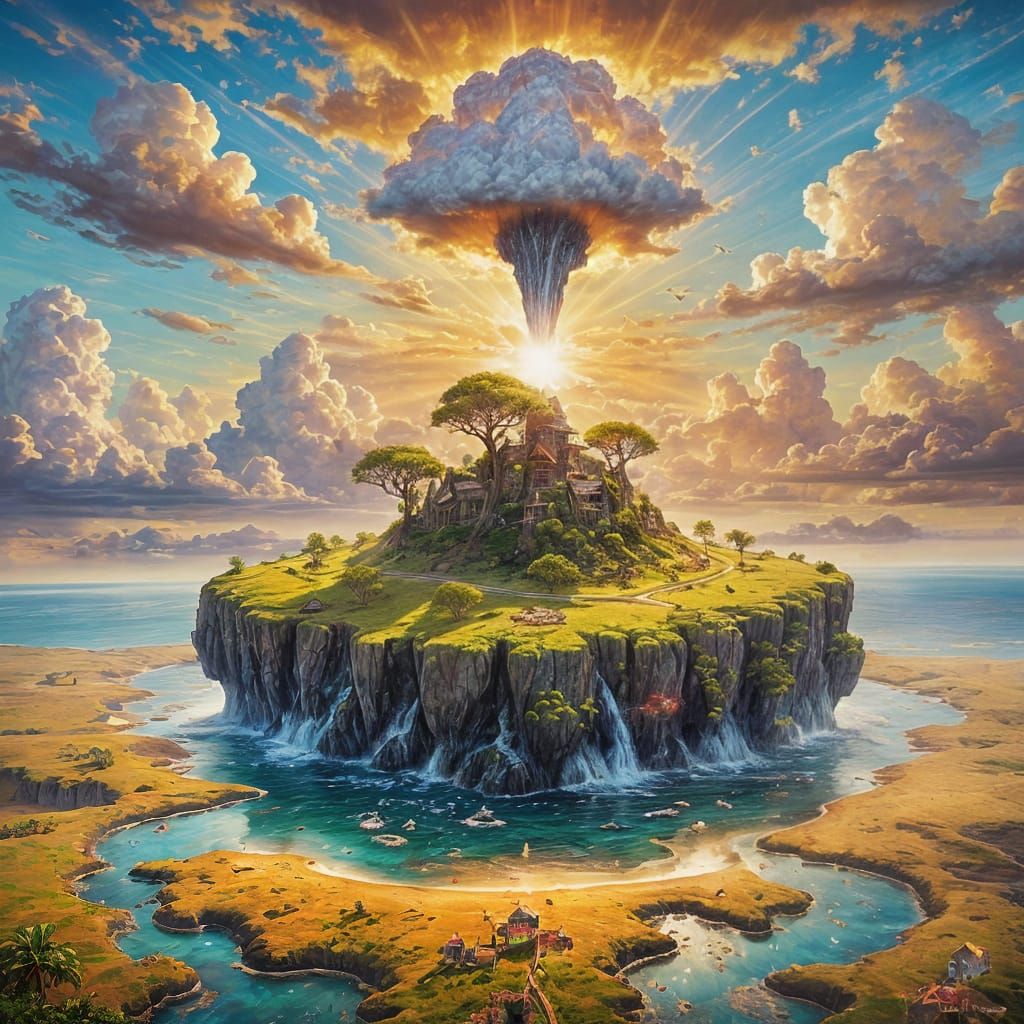 Arcane Island Geoglyph in Divine Sunshine