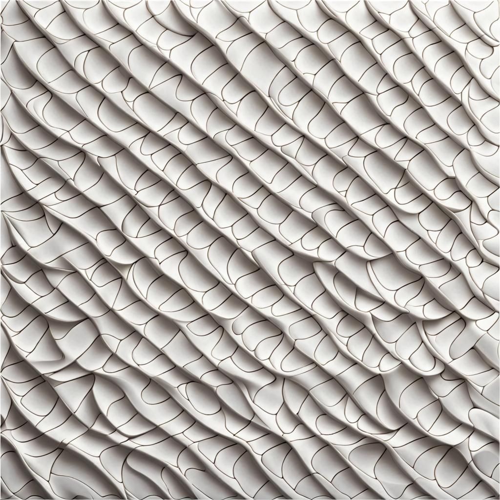 Wavy Geometric Pattern for Easter on White