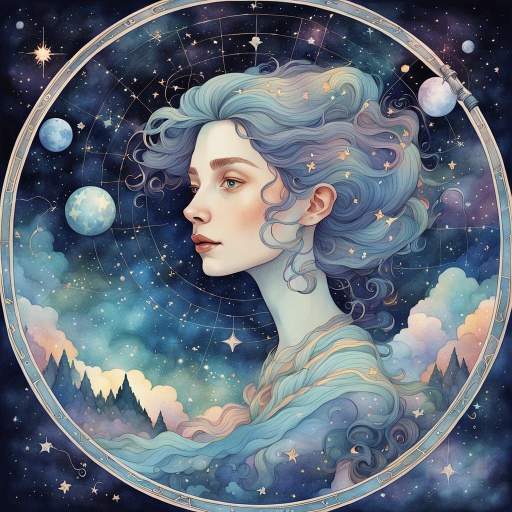 Celestial Cartographer Charts Constellations in Watercolor