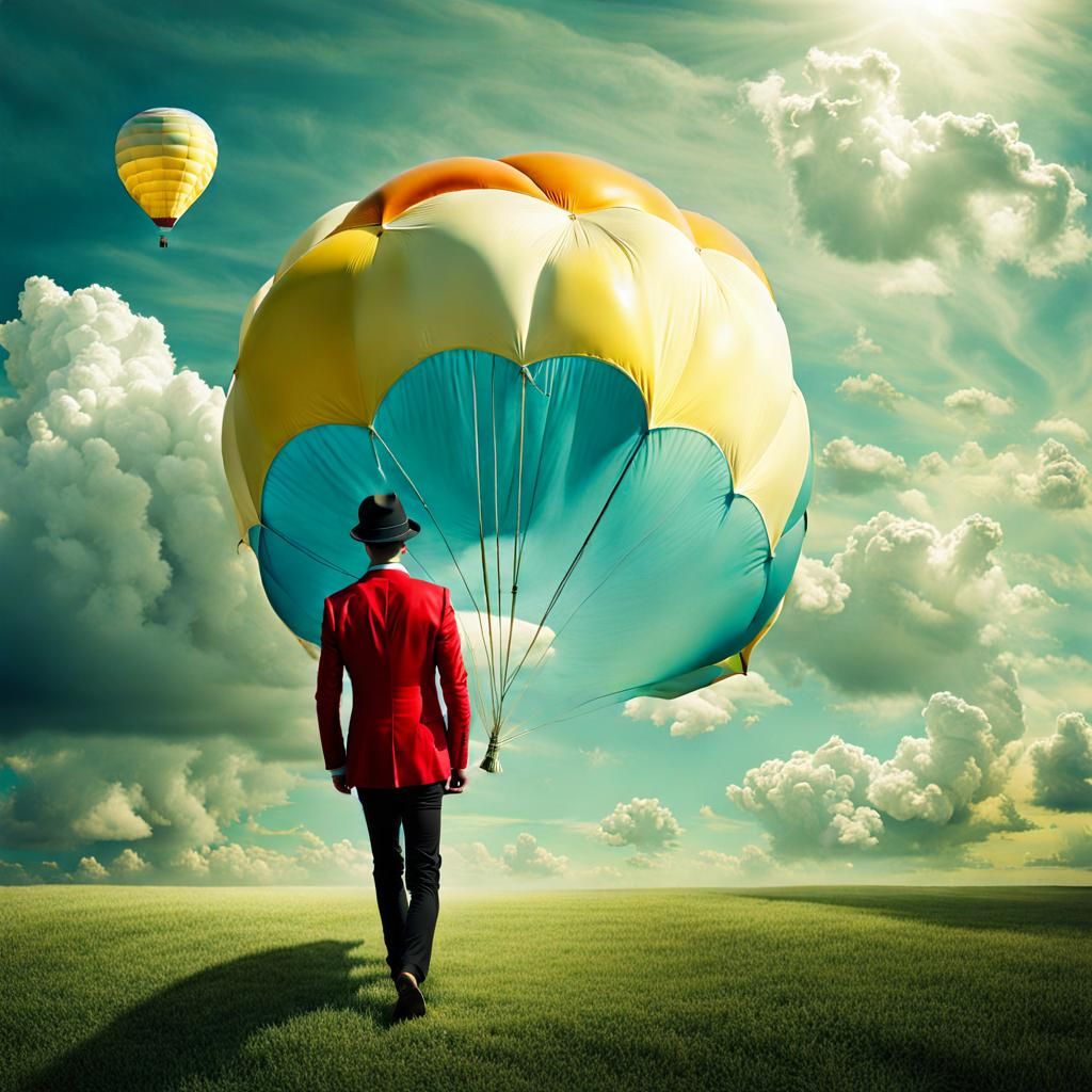 Surreal Image Exploring Themes of Lightness